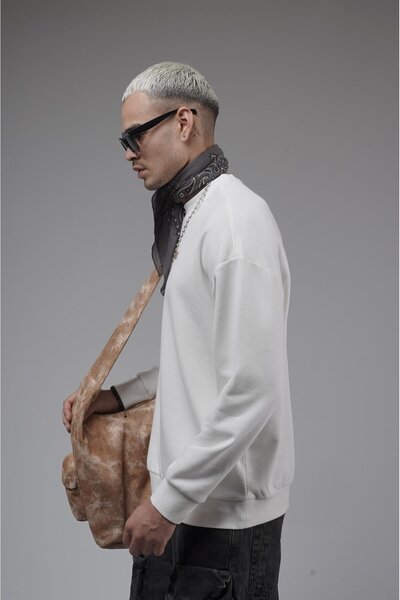 king brich Оверсайз футболка з принтом на комірі та манжетах