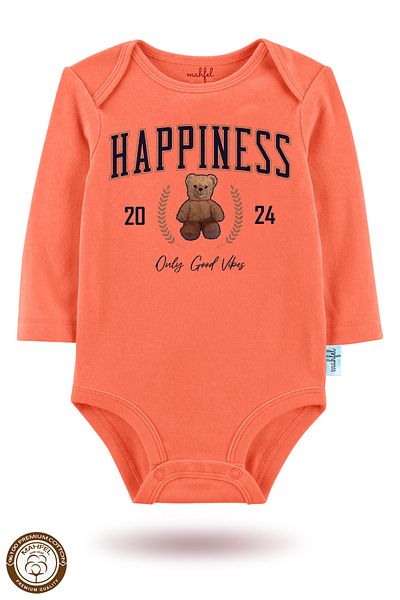 MAHFEL 2-Piece 100% Cotton Organic Printed Snap Fastener Baby Bodysuit