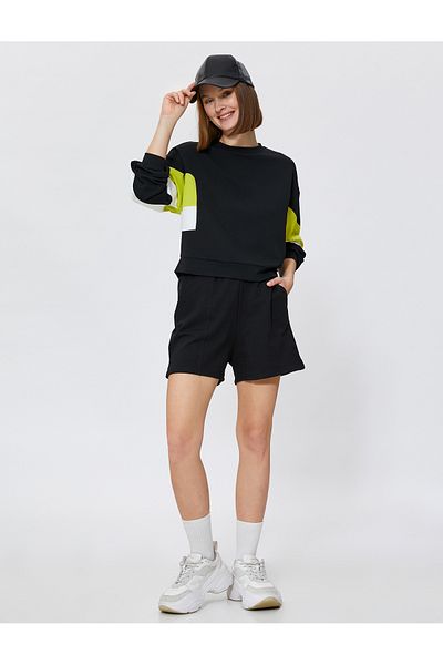 Koton Stripe Detailed Sweatshirt Relax Fit