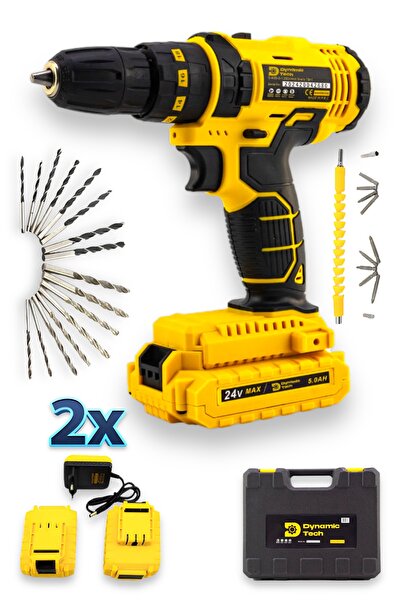DynamicTech Kırıcı Delici Hilti Akülü Matkap Vidalama Dekupaj Testere Spiral Taşlama Makinesi Dörtlü Set