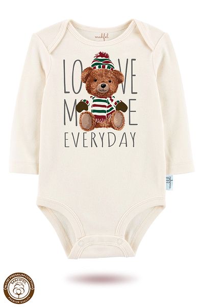 MAHFEL 2-Piece 100% Cotton Organic Printed Snap Fastener Baby Bodysuit