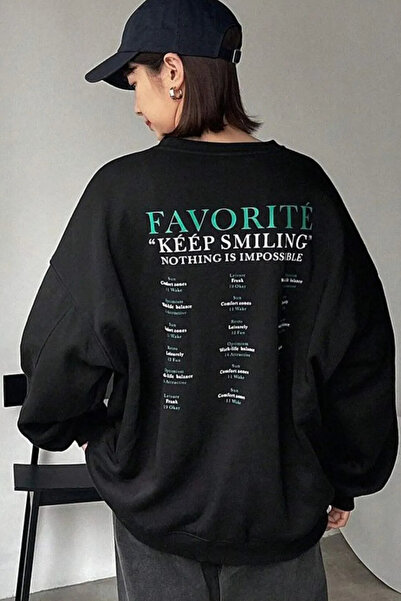 Wish BF "Hanorac cu imprimeu 'Imprimat pe spate' guler rotund Preferat"