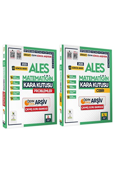 Karakutu Yayınları 2025 Ales Matematiğin Kara Kutusu 1.-2.cilt Ösym Çıkmış So...