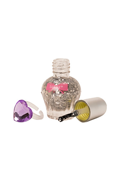 Lukky Su Bazlı Parlak Gümüş Konfeti Soyulabilir Oje