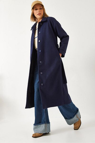 Bianco Lucci Langer Kaschmirmantel mit Gürtel für Damen 2498 60261002