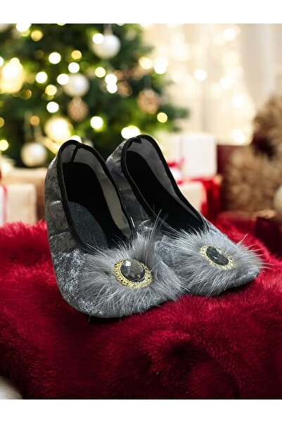 özmel home dekor Special Stone Velvet Coated Home Dowry Daily Runny Slippers Booties