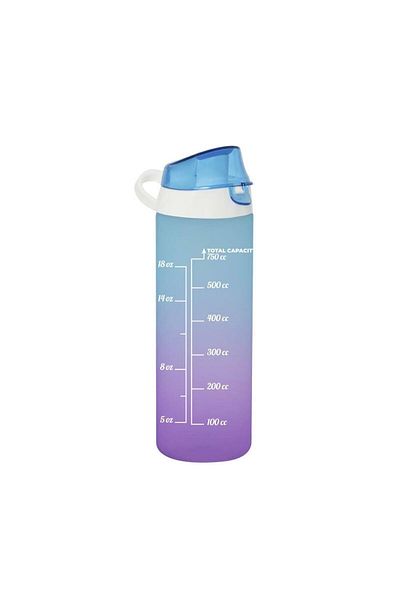 Herevin 0.75 Lt Double Color Painted Size Printed Flask-blue