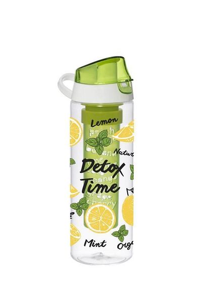 Herevin Lemon Pattern Detox Flask with Infuser 650 ml