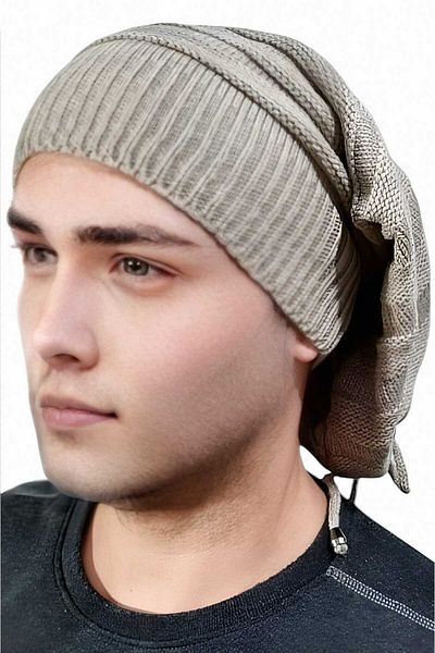 Trenderrs Σετ 2 ανδρικά χειμωνιάτικα πλεκτά πλεκτά Beanie και γιακάς λαιμού
