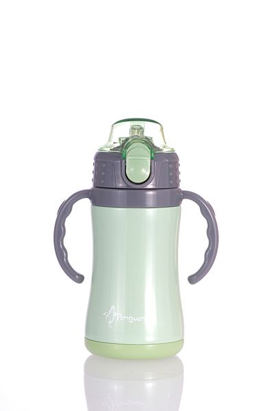 Penguen Children &Apos; S Thermos with a Capacity of 280 ml - Leak-Proof, Vacuum Insulated, Stainless Steel Straw