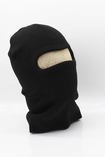 Külah Black Balaclava Snow Mask Knitwear Beanie Neck Collar 1 Piece