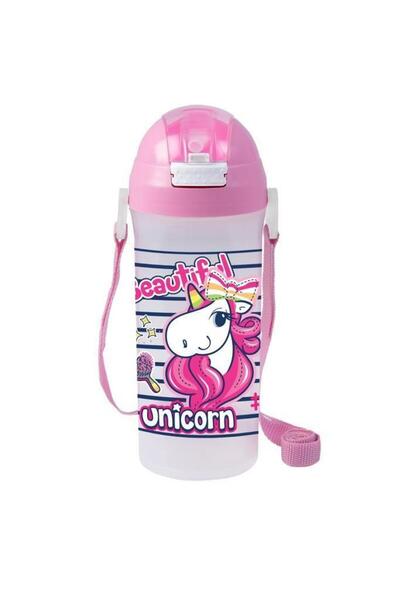 Herevin 610 Cc Desenli Pipetli Okul Matarası-unicorn