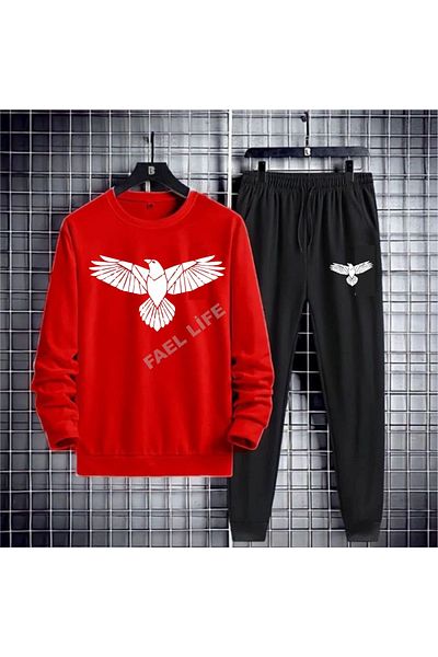 FAEL LİFE Σετ ανδρικής φόρμας - Eagle Printed, Unisex Seasonal