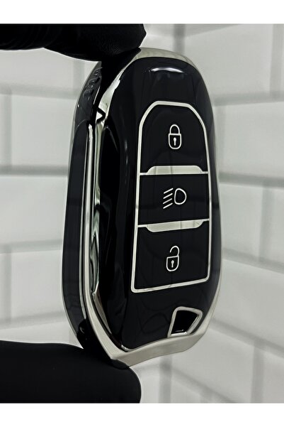 BARKAS ELEKTRONİK Θήκη κλειδιού Peugeot 208 308 408 508 2008 3008 5008 Smart Nano με ένδειξη προβολέα