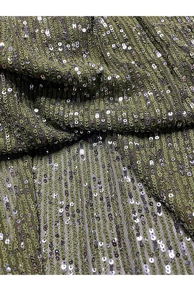 zeinapp Sequined Shiny Stretchy Evening Dress Fancy Fabric (140X170)