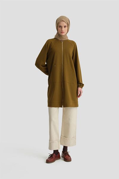 Armine Oil Green Tunic - 24Kh479 Model