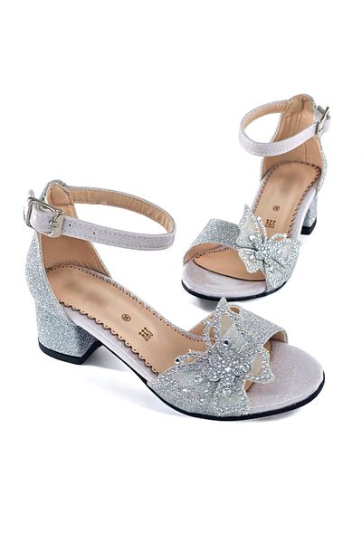 BDKButik Rochie de seara fluture pentru fete Pantofi cu toc cu fundita