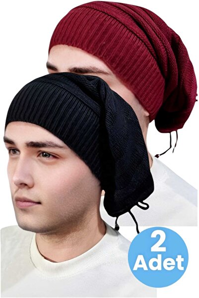 Uniquetrenders Комплект от 2 мъжки зимни плетени шапки и грейка за врата
