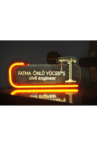 wart dizayn NEON LED IŞIKLI MASA İSİMLİĞİ, KİŞİYE ÖZEL GECE LAMBASI, HEDİYE M...