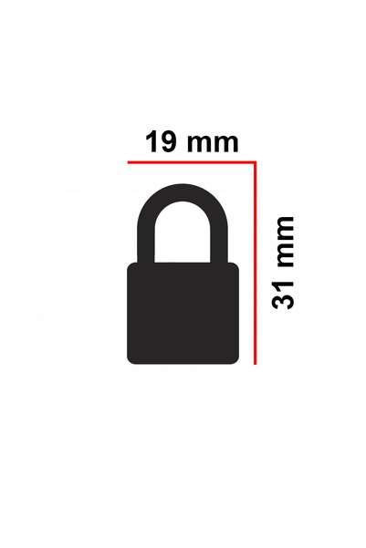 sywoods Colorful Padlock Plain Small Mixed Color 3 Pieces