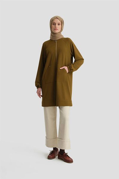 Armine Oil Green Tunic - 24Kh479 Model