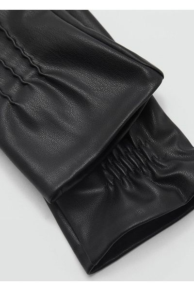 MANGO Woman Glove with Shirring Details