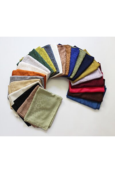 QUM İPEK Італійський жакардовий шарф з леопардовим візерунком Indigo