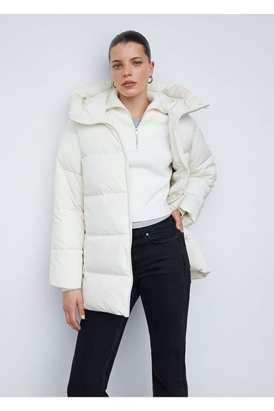 MANGO Woman Gesteppter Anorak mit Kapuze