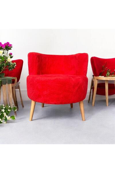 Ayd Grup Kırmızı Tekli Koltuk Berjer Tekli Puf Koltuk