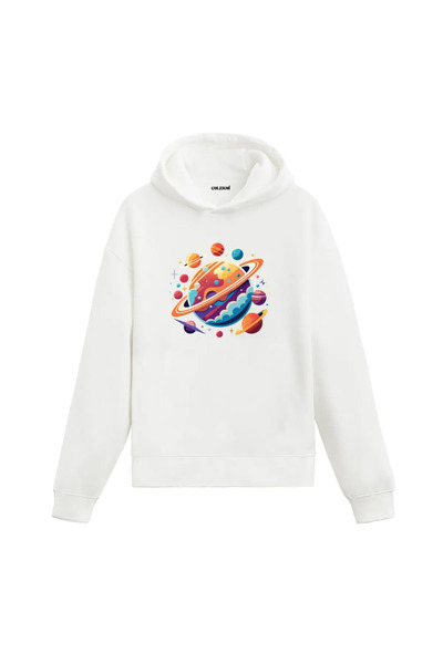 Wish BF Φούτερ με κουκούλα με σχέδιο διαστημικής αστρονομίας περιπέτειας μετα...