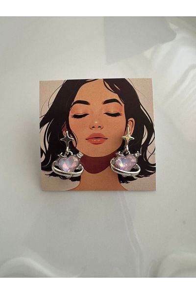 İYİ MODA Star Heart Design Earrings