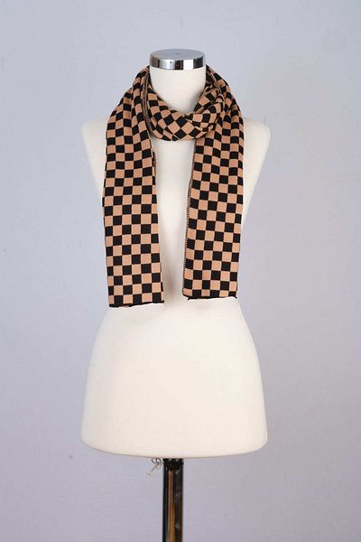 Sebir Moda Checkered Patterned Knitwear Scarf