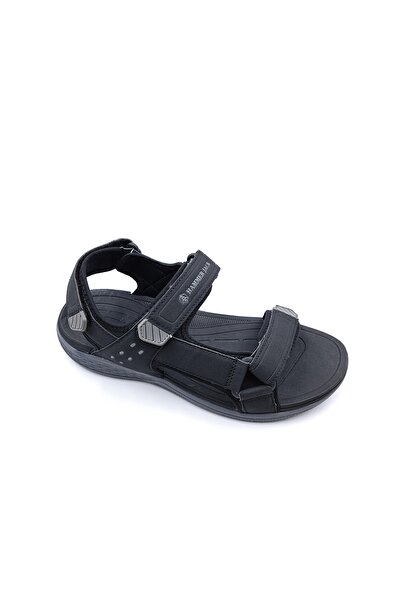 Hammer Jack Beach and Casual Men's Black Sports Sandals with Velcro