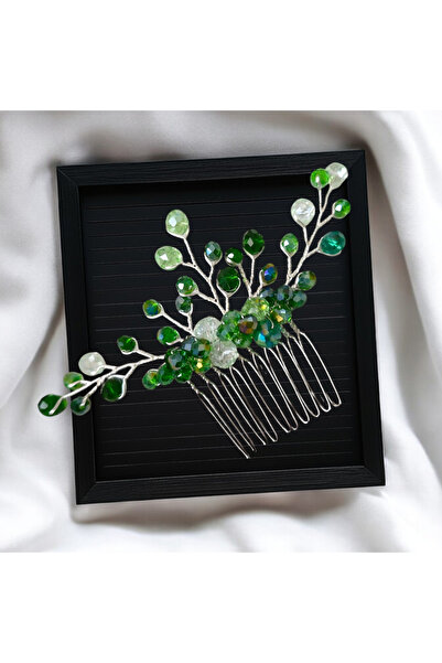 Handmade Catarame pieptene, catarame mireasa, catarame cu margele, culoare ve...