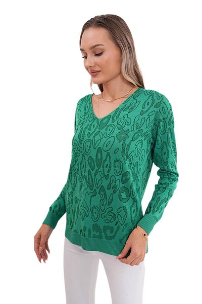 lavella Women's V-Neck Sweater with Glitter Detail - 12777 Bgl-St04101