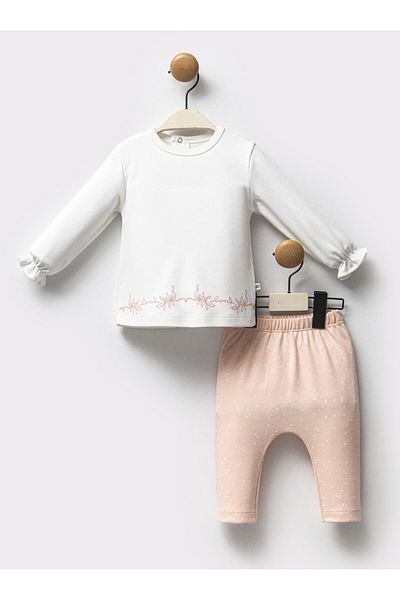 Moi Noi 100% Cotton Floral Patterned Baby Girl Set