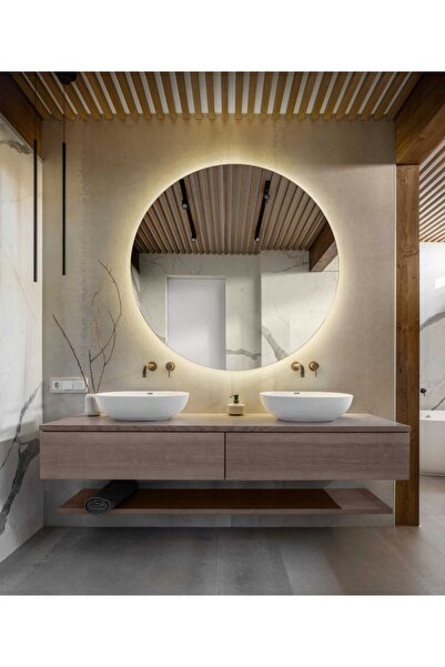 Wallover Design Kablosuz Pilli Ledli 55×55 Boyut 4mm Kalınlık Berrak Rodajlı Ultra Lux Dekor Ayna ( Piller Hediye)