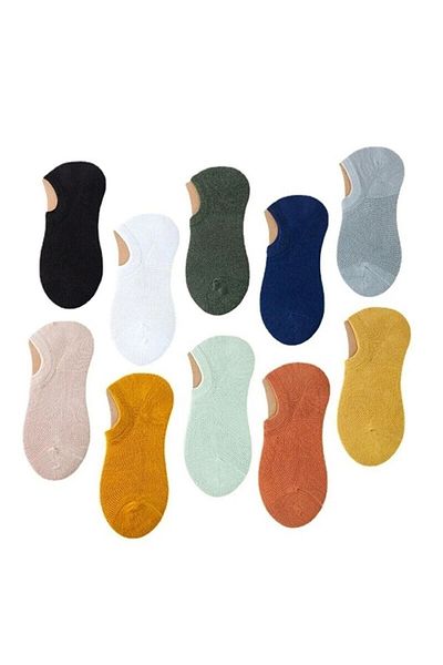 KRAVEN Unisex 10 τεμαχίων αόρατες πολύχρωμες κάλτσες αθλητικών παπουτσιών (10)