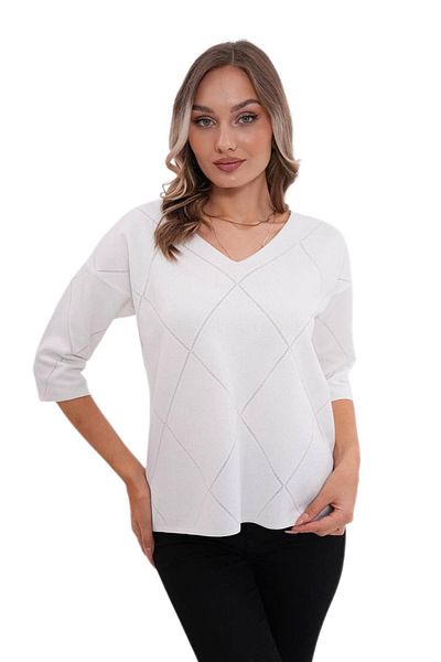 lavella V-Neck Argyle - Silvery Touruva Sweater 12765 Bgl-St04099
