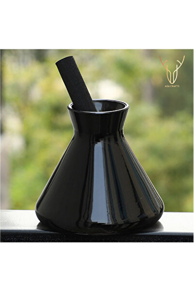 Ada Crafts Mini Siyah Dekoratif Cam Vazo-Oda Kokusu Şişesi