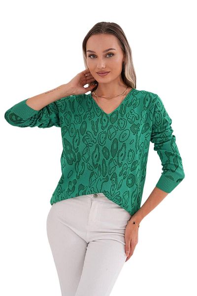 lavella Women's V-Neck Sweater with Glitter Detail - 12777 Bgl-St04101