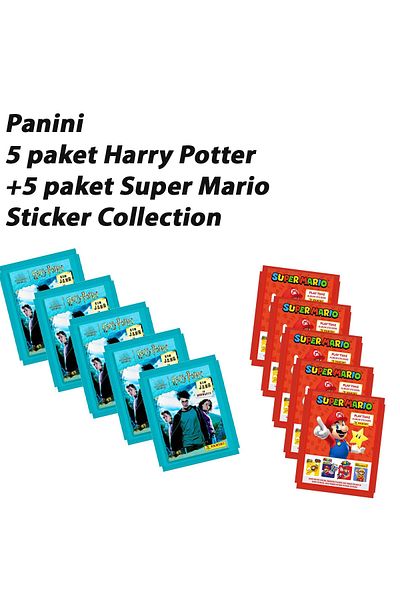 Panini New Season Super Mario + Harry Potter Sticker Set - 5 Mario+5 Harry Potter Sticker