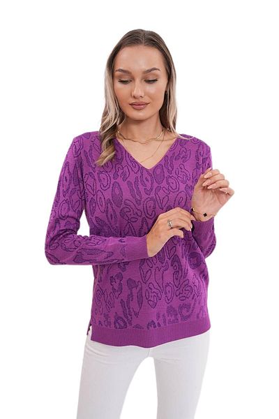 lavella Women's V-Neck Sweater with Glitter Detail - 12777 Bgl-St04101