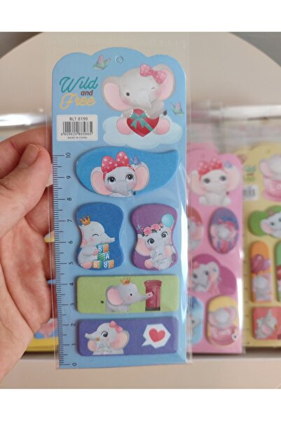 senacacollection 4 Pcs Elephant Figured Sticky Note Paper Post-It