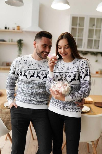 A&O Style New Year's Themed Sweater Crew Neck