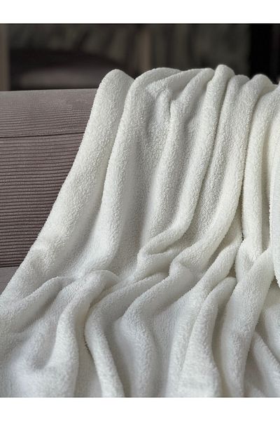 Skhome Wellsoft Single Tv Blanket (Btnytv-07-Ecru)