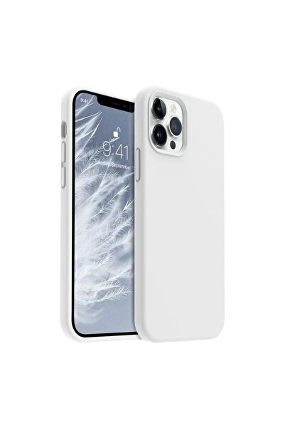 HANPORIUM Apple iPhone 11 Pro Max Compatible Silicone Case - Pastel Color Tone Flexible Full Protection Cover - White