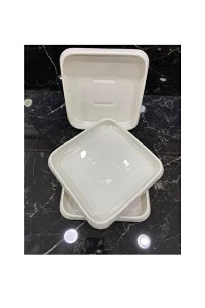 TEKBİR PORSELEN 5 Pieces Porcelain Multipurpose Presentation Plate 10.3X10.3X1.8(H) cm