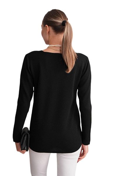 lavella Women's U-Neck Silvery Sweater 12805 Bgl-St04109