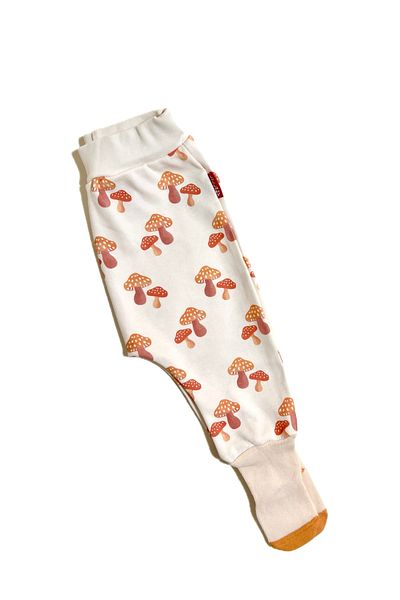 Lullaby Single Mushroom Patterned Baby Sweatpants with Orange Socks